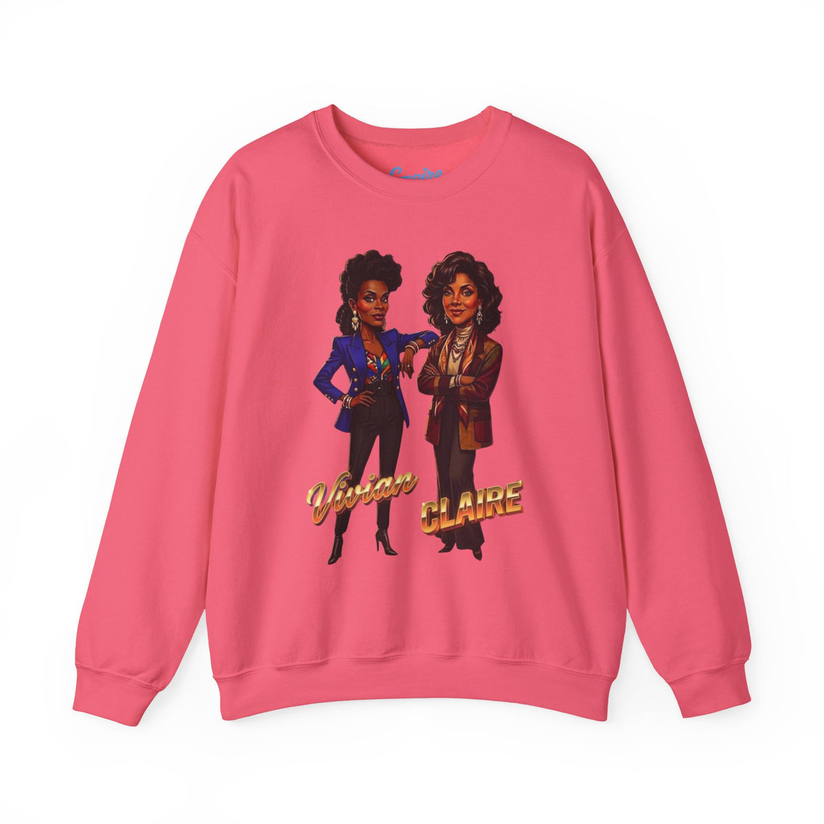 Vintage ‘Vivian & Claire’ 80s Style Cartoon Sisters Graphic Crewneck Sweatshirt