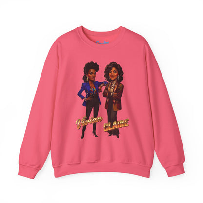 Vintage ‘Vivian & Claire’ 80s Style Cartoon Sisters Graphic Crewneck Sweatshirt