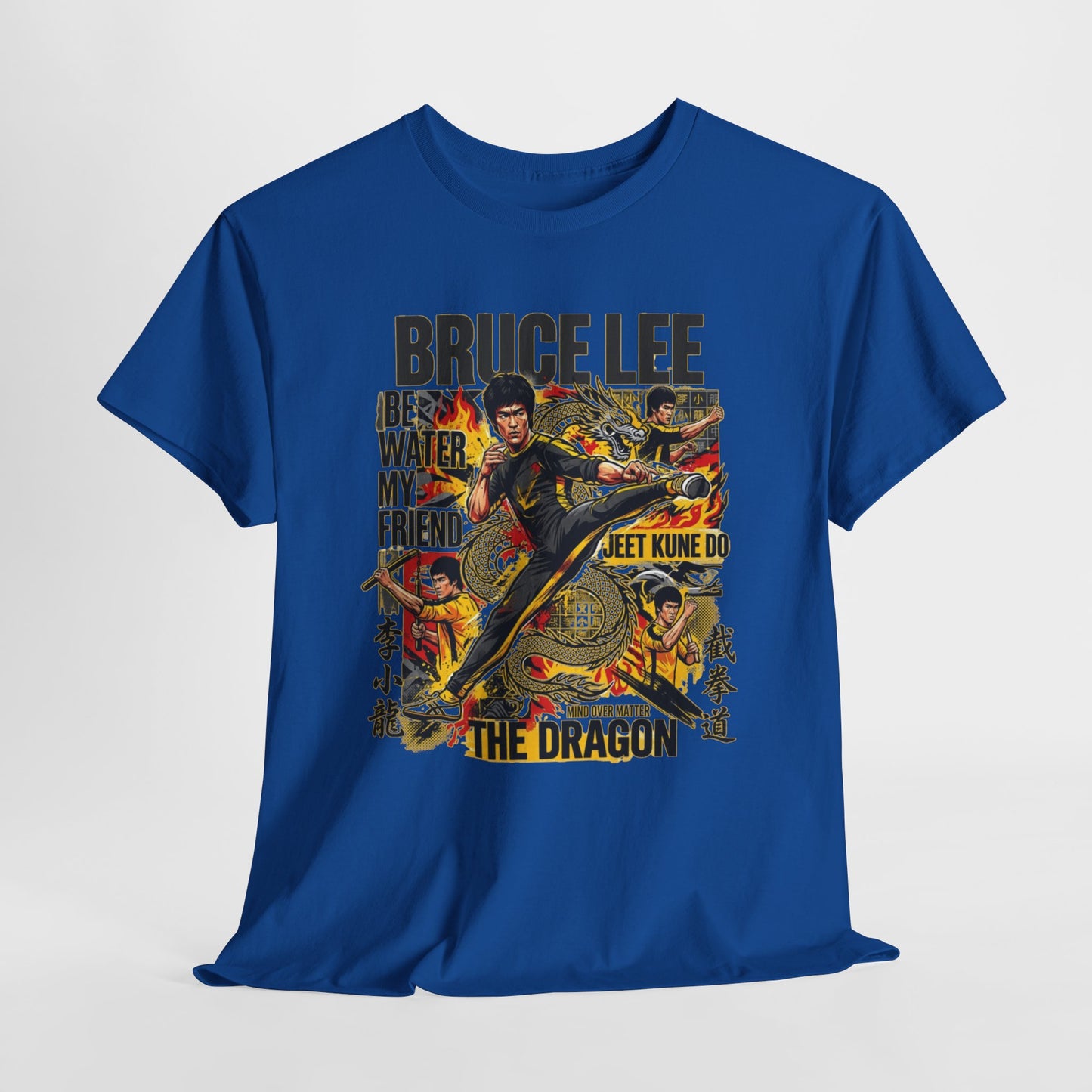 Bruce Lee Dragon Graphic Tee — Martial Arts Vintage Poster T-Shirt