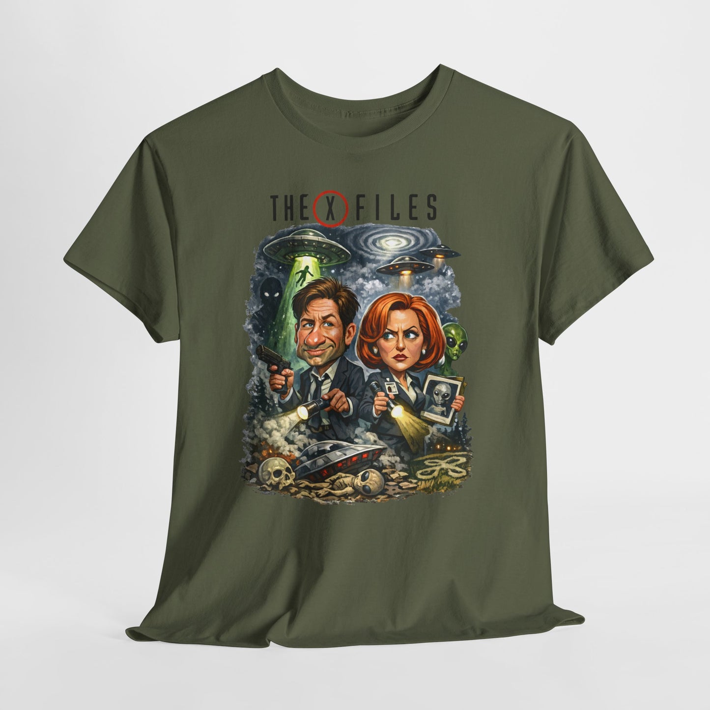 Sci‑Fi Detective Tee — The X Files Artwork Graphic T‑Shirt
