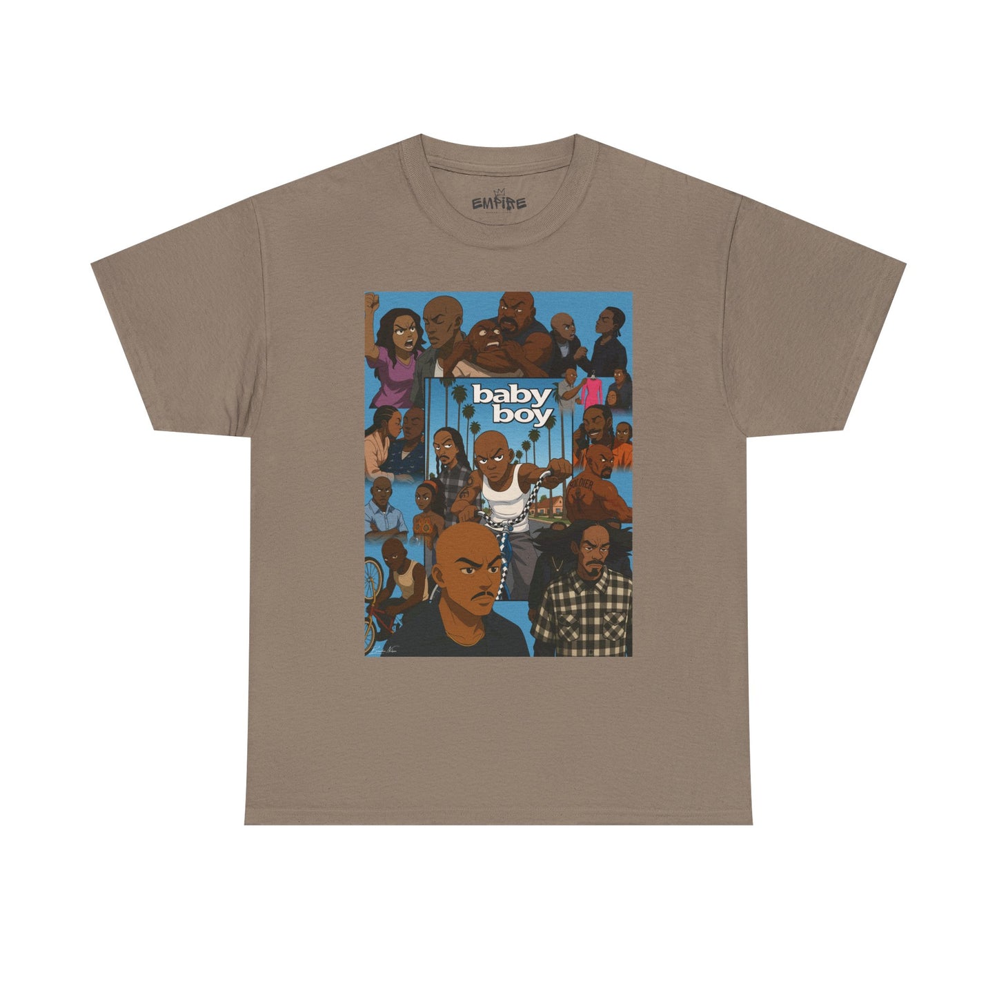 Baby Boy Unisex Heavy Cotton Tee - Retro Cartoon Design