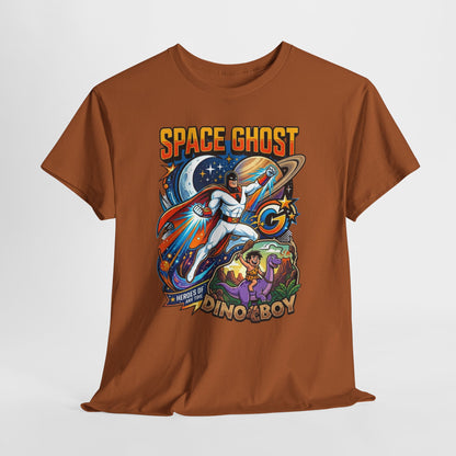 Space Ghost Dino-Boy Tee — Retro Astronaut Dinosaur Graphic T-Shirt