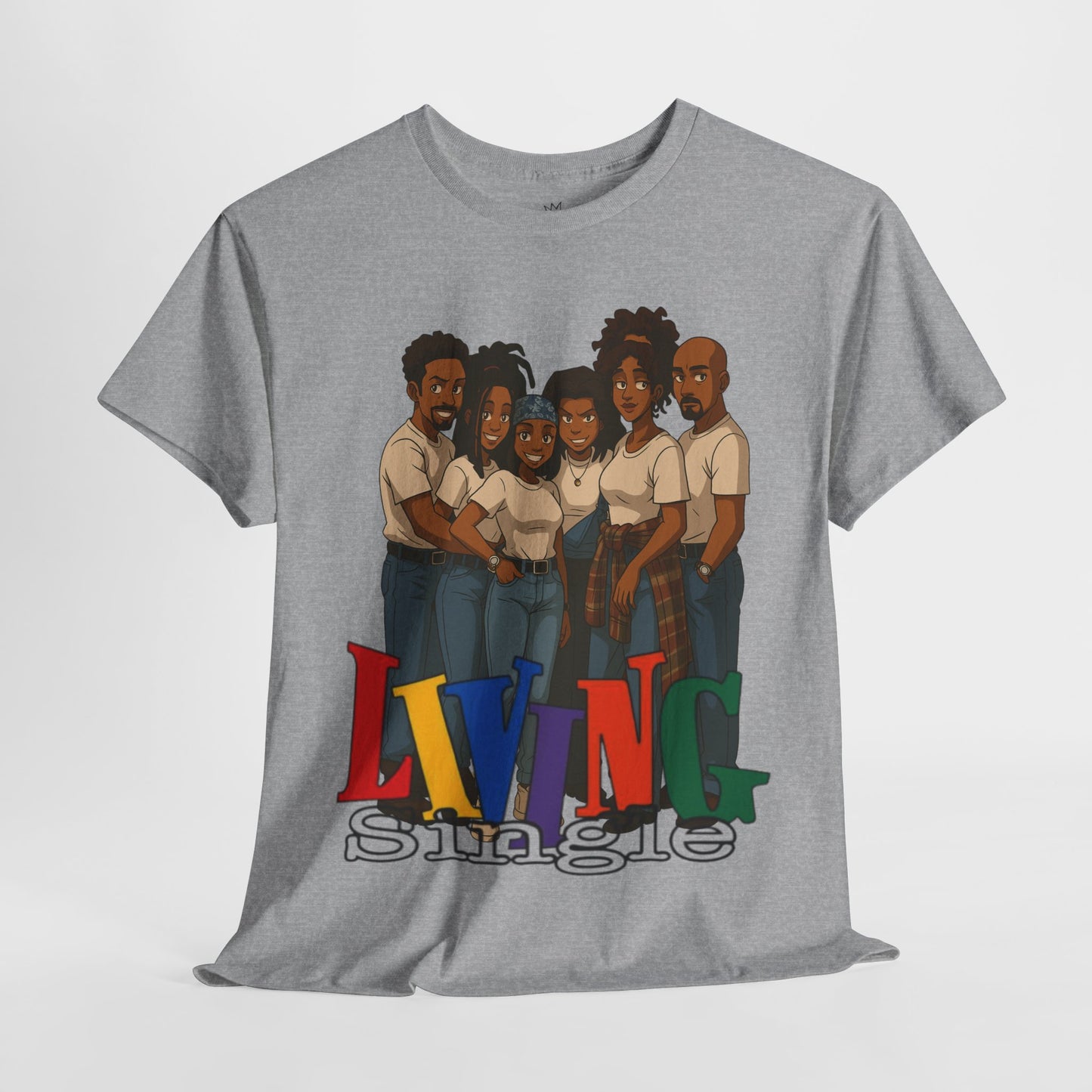 Living Single Unisex Heavy Cotton Tee - Nostalgic TV Show T-Shirt for Fans