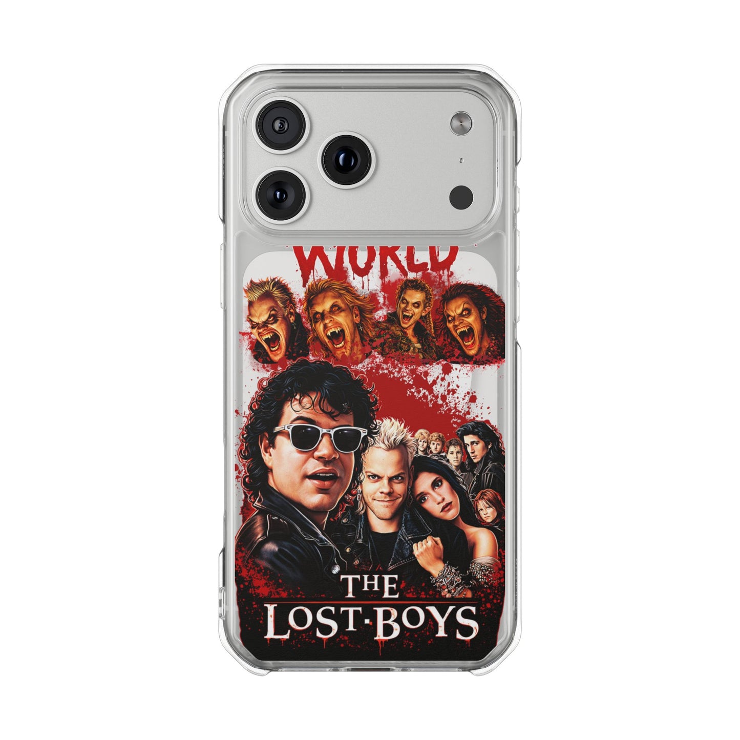 The Lost Boys Clear Magnetic Phone Case – Retro Vampire Movie Collage