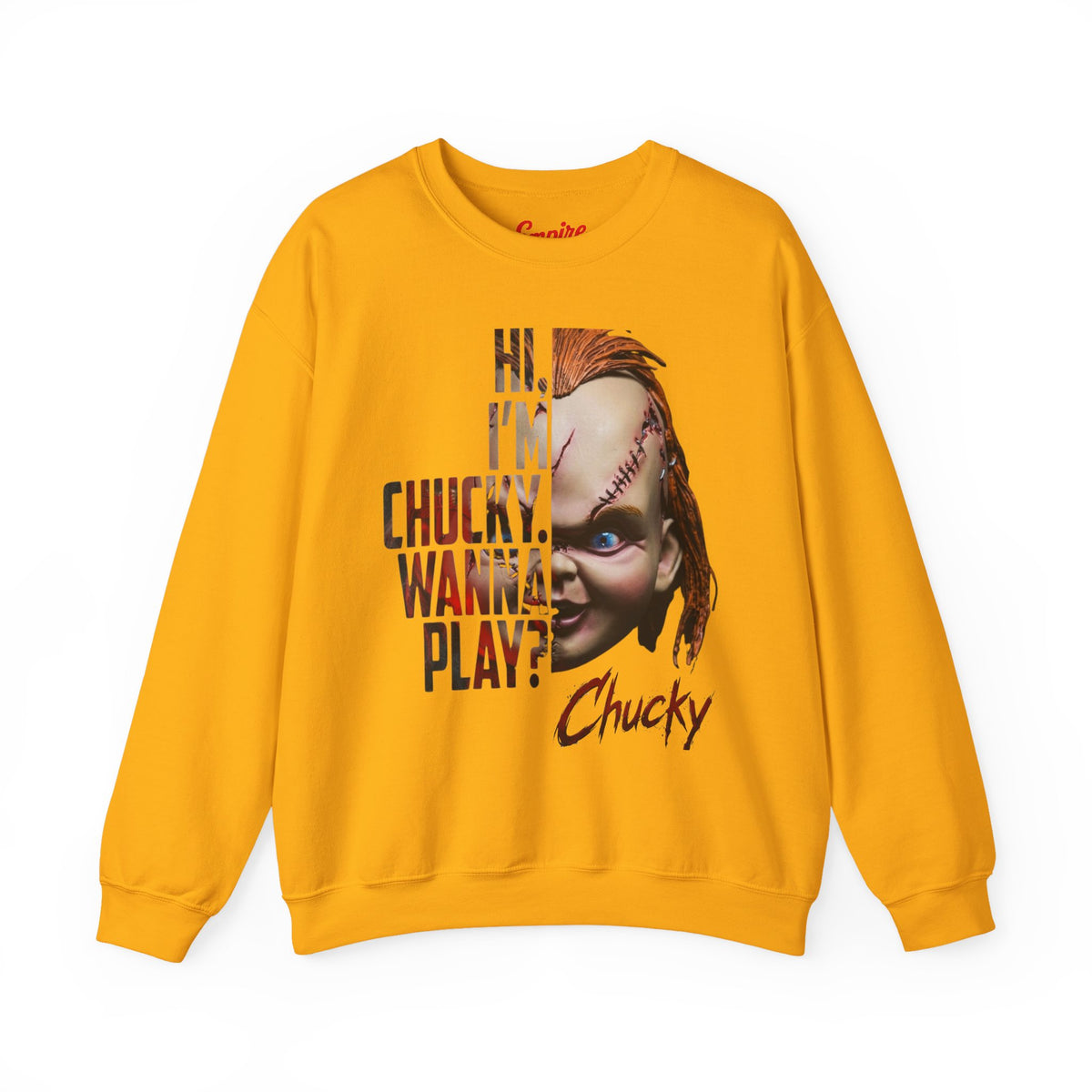 Chucky "Hi, I'm Chucky. Wanna Play?" Crewneck Sweatshirt