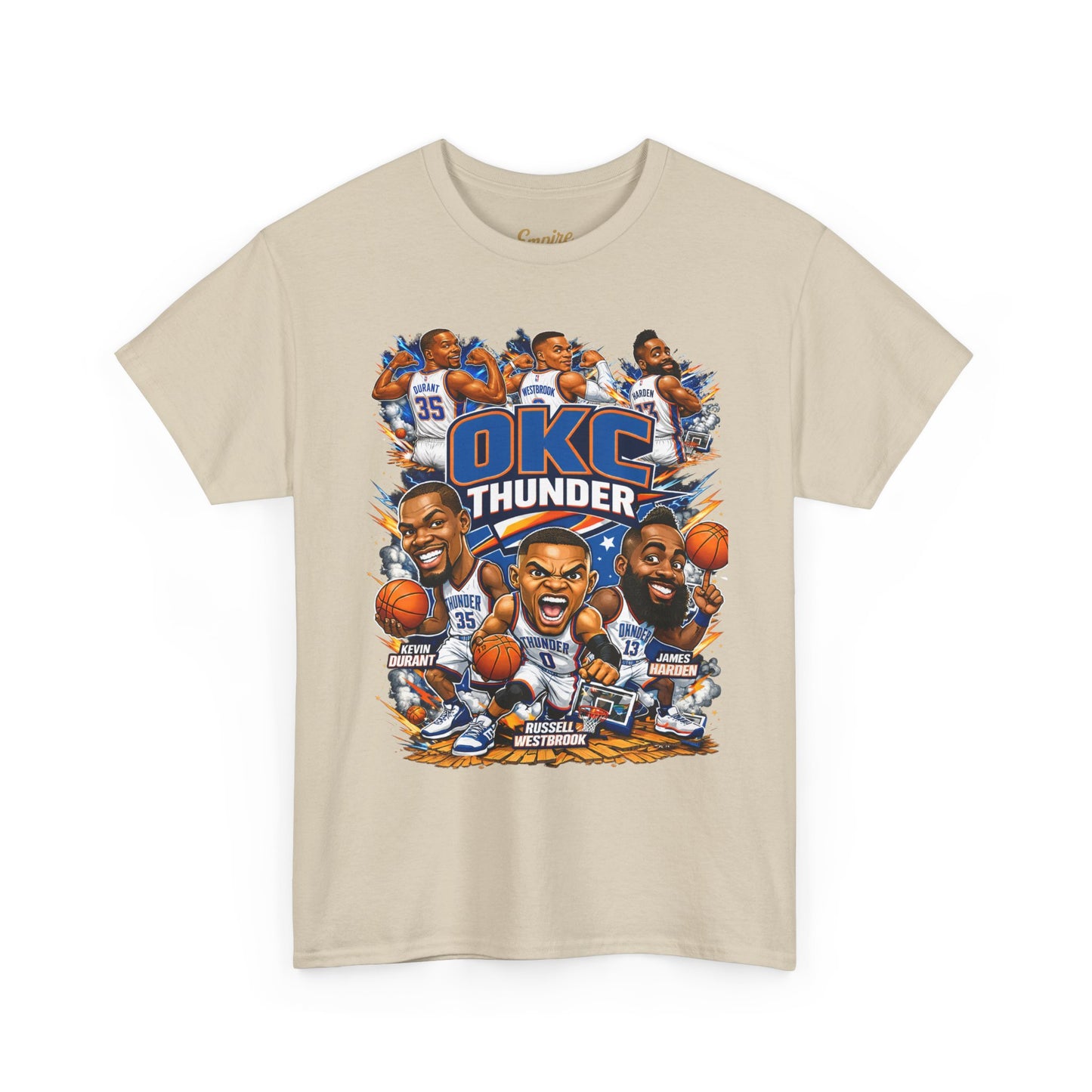 OKC Thunder Caricature Basketball T-Shirt — Team Players Graphic Tee