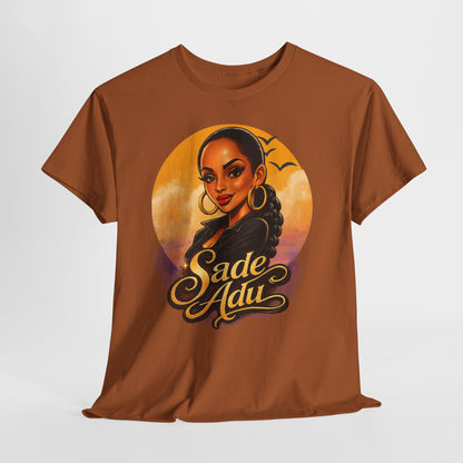 Sade Adu Portrait T-Shirt — Retro Sunset R&B Icon Tee