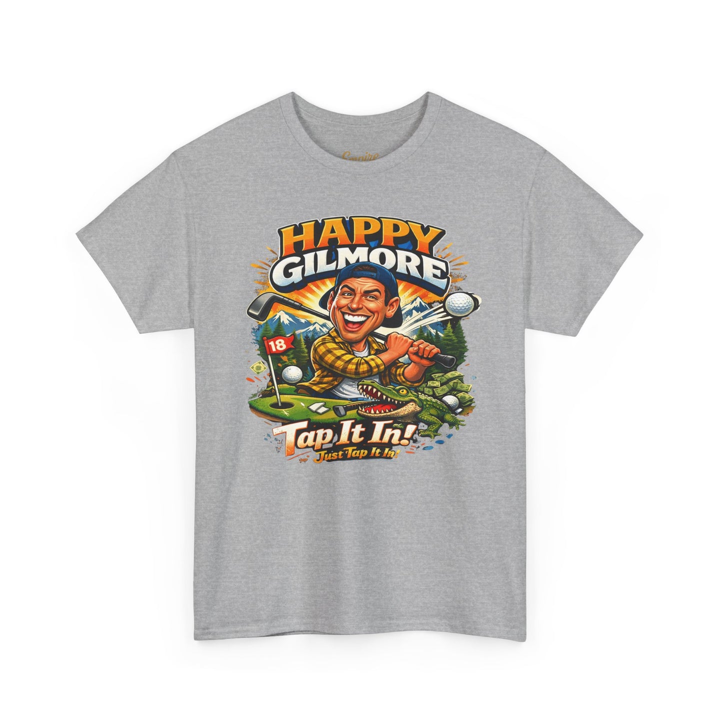 Happy Gilmore Golf T-Shirt — Vintage Funny Movie Golf Tee (‘Tap It In’ Design)