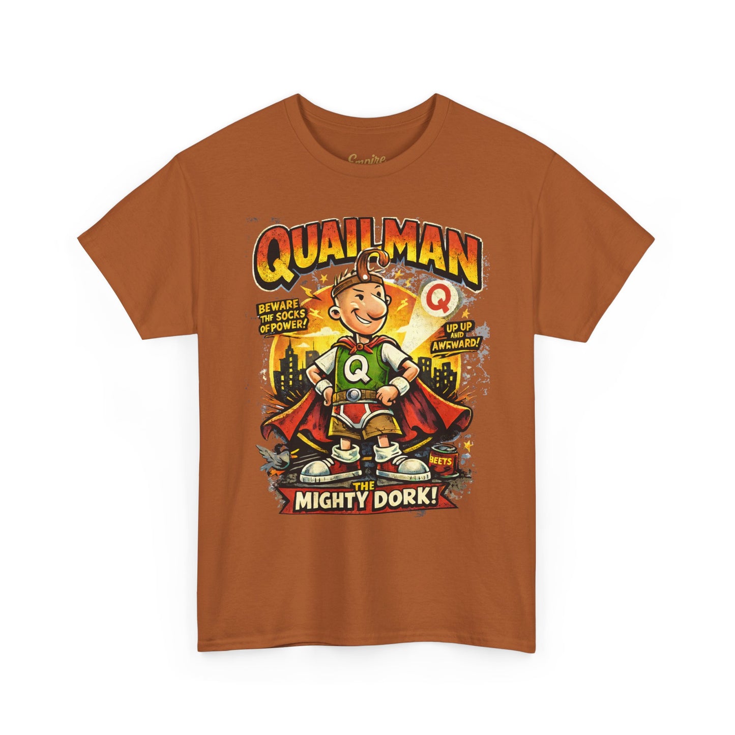 Quailman Mighty Dork T-Shirt — Retro Cartoon Graphic Tee