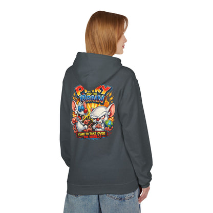 Pinky and the Brain "Time to Take Over the World" Midweight Softstyle Fleece Hoodie