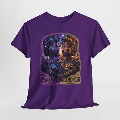 Black Panther vs Killmonger Graphic Tee — Retro Superhero Movie Poster T-Shirt