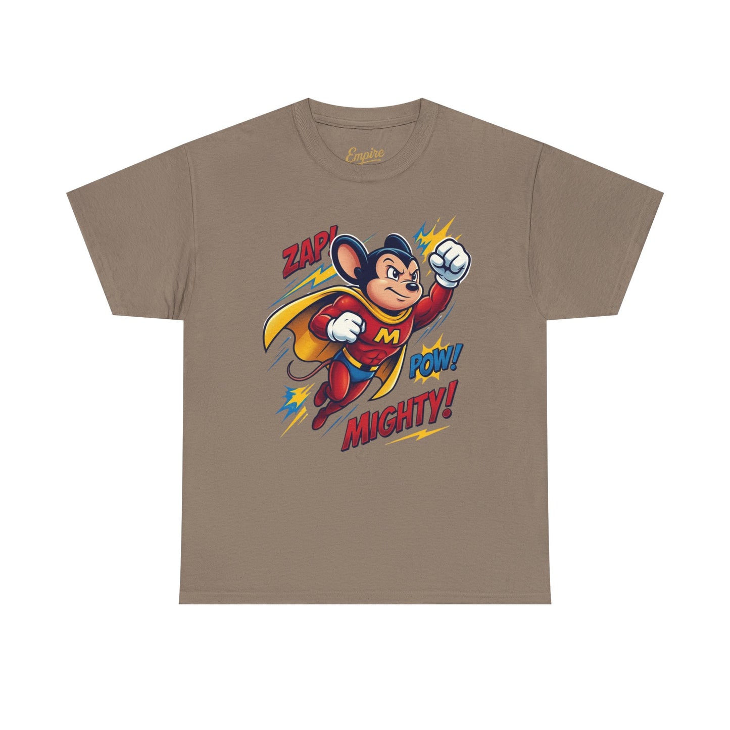 Mighty Mouse Comic Tee — Retro Superhero Kids Graphic T-Shirt