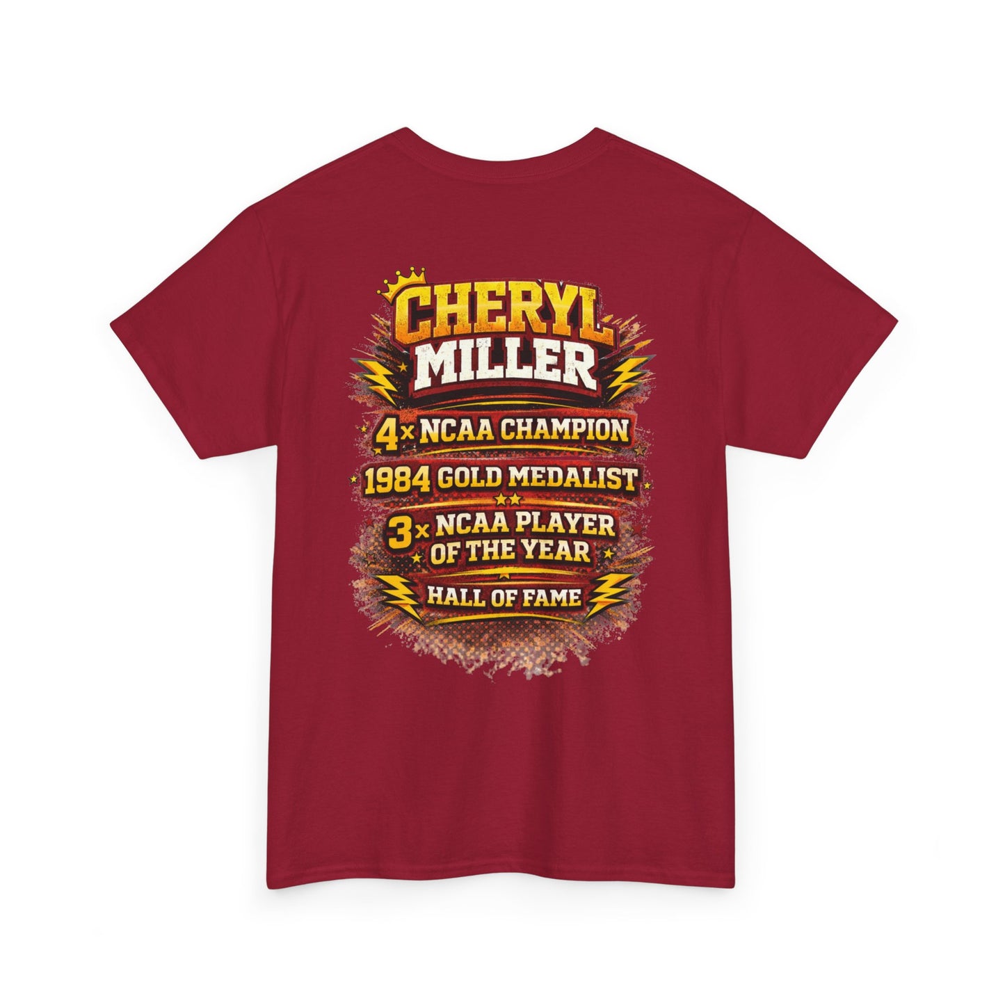 Legendary Cheryl Miller Basketball T-Shirt — 4x NCAA Champion, 1984 Gold Medalist