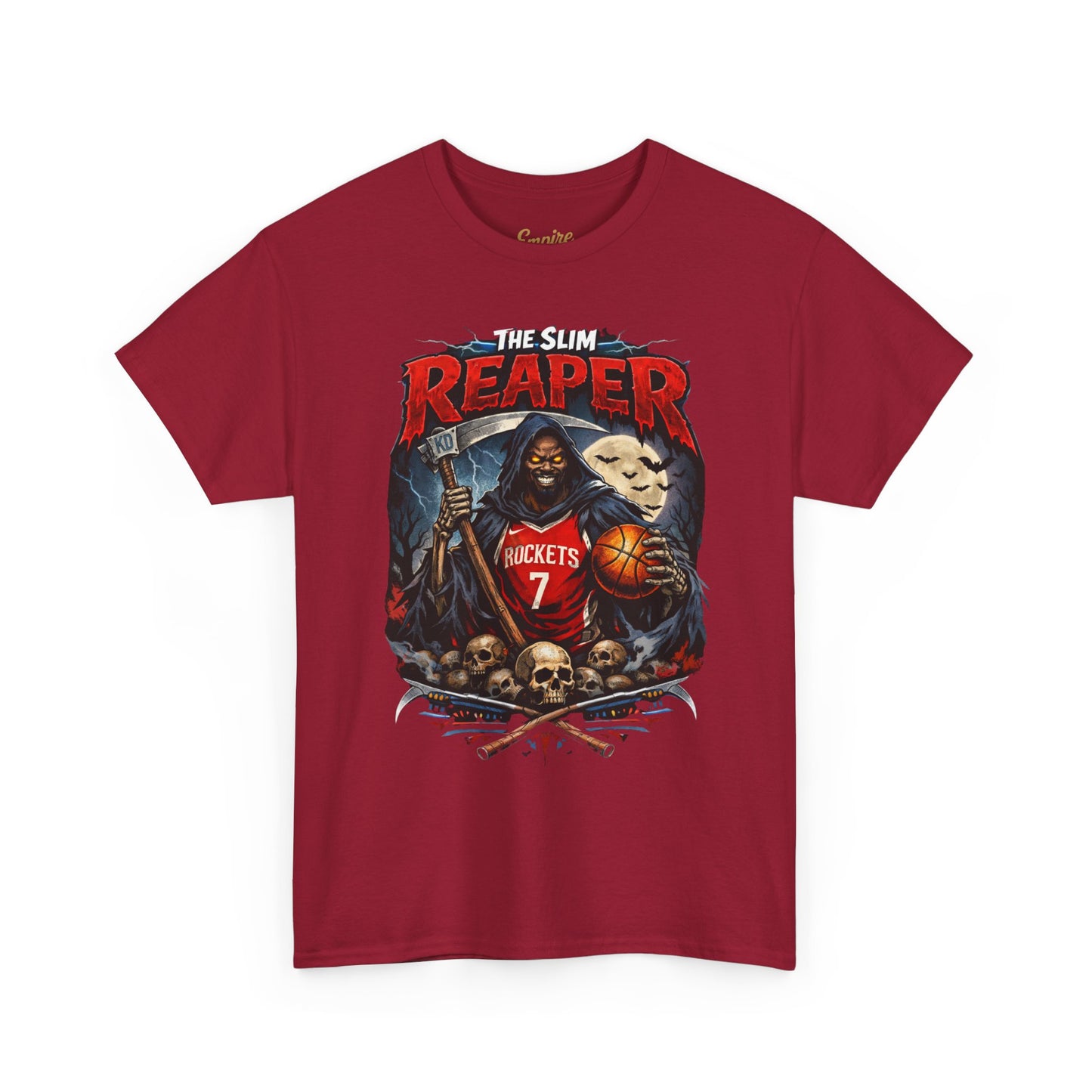 Grim Reaper Basketball Tee — "The Slim Reaper" Graphic T-Shirt
