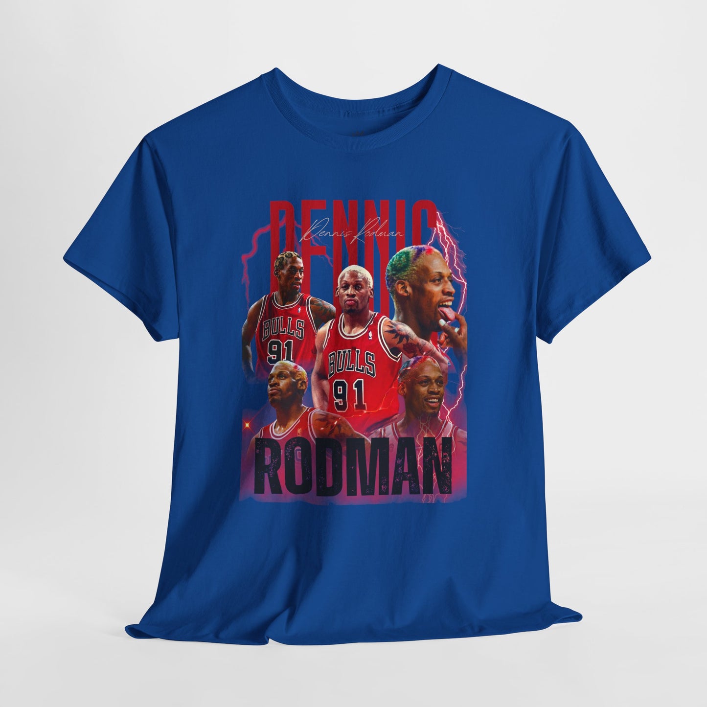 Dennis Rodman Unisex Heavy Cotton Tee - Retro Sports Graphic Tee