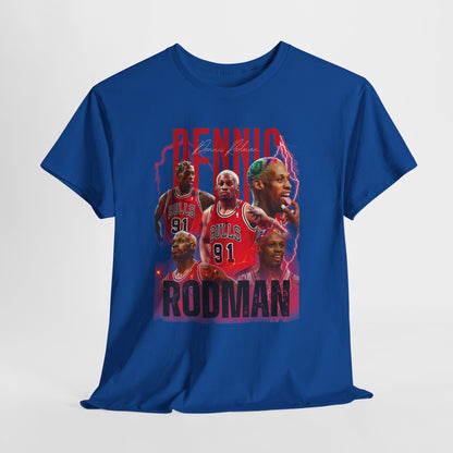 Dennis Rodman Unisex Heavy Cotton Tee - Retro Sports Graphic Tee