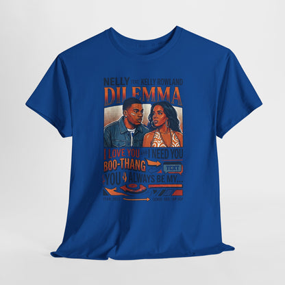 Dilemma Retro R&B Tee — Nelly & Kelly Song Lyric Shirt