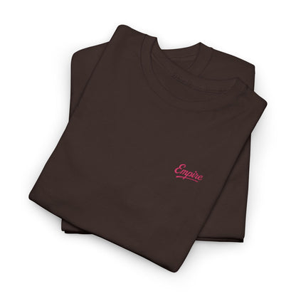 Signature Embroidered Empire Pink Chest Logo T-Shirt