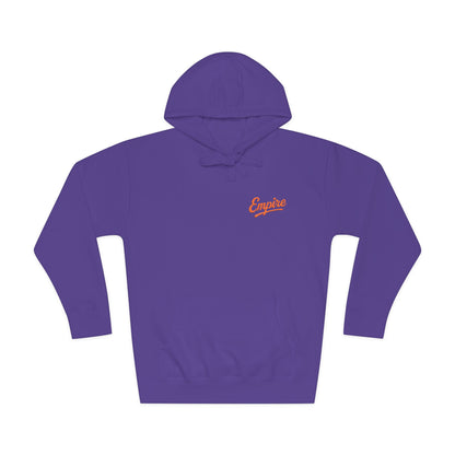 Empire Signature Embroidered Hoodie — Minimal Fleece with Orange 'Empire' Logo