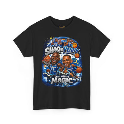 Orlando Magic Basketball Tee — Shaq & Penny Retro Cartoon Design