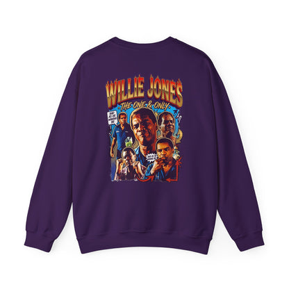 Willie Jones Graphic Crewneck Sweatshirt — Retro Soul Portrait Pullover