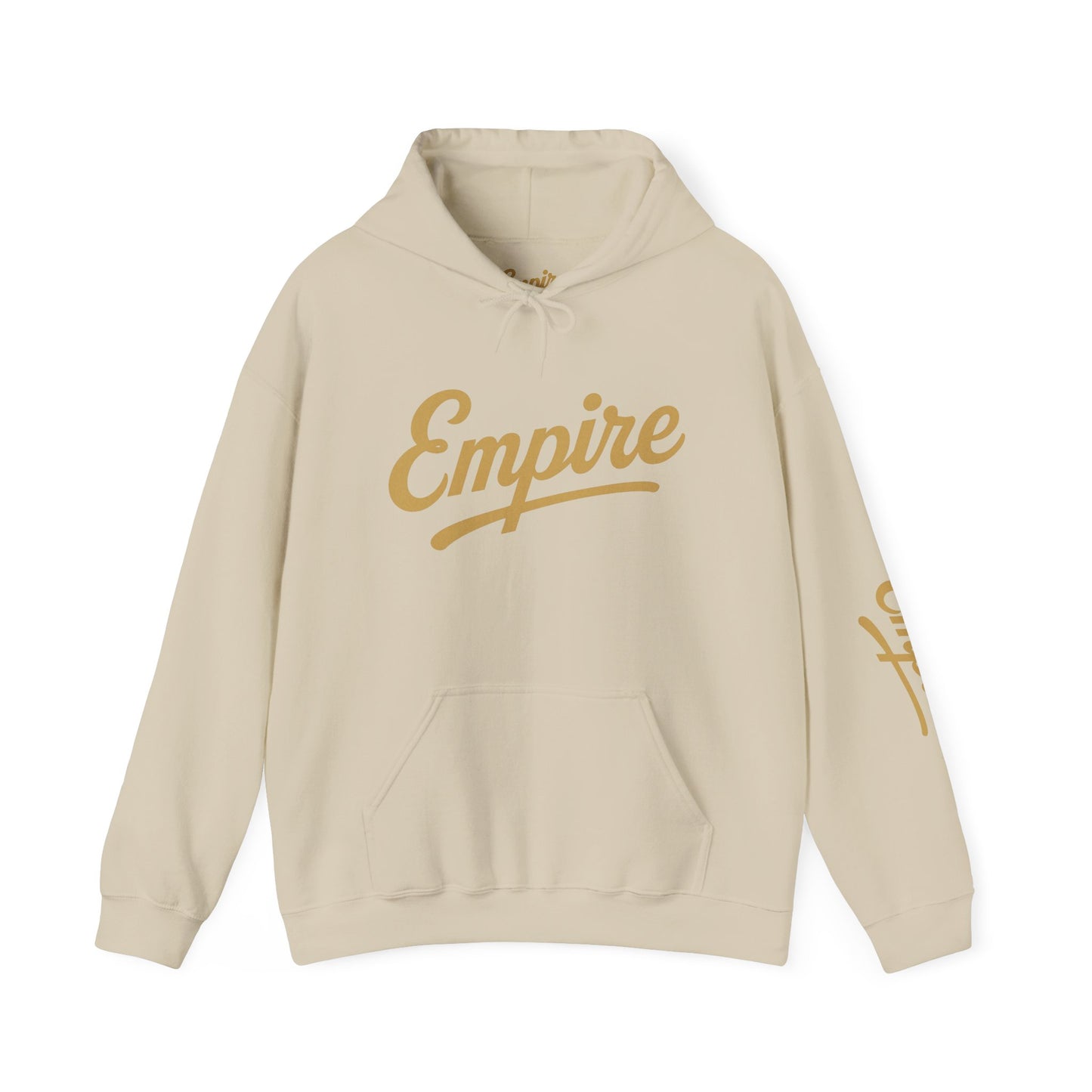 Empire Classic Hoodie | White Gold Logo Streetwear Sweatshirt