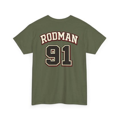 Dennis Rodman 91 Basketball T-Shirt — Vintage Chicago Bulls Jersey Tee