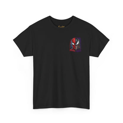 Spider-Man vs Venom Graphic Tee — Superhero Back Print