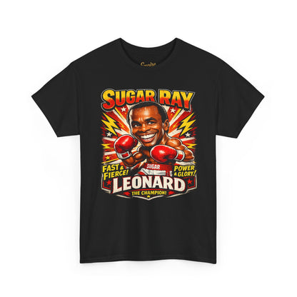 Vintage Boxing Champion Tee – “Sugar Ray Leonard” Graphic Shirt
