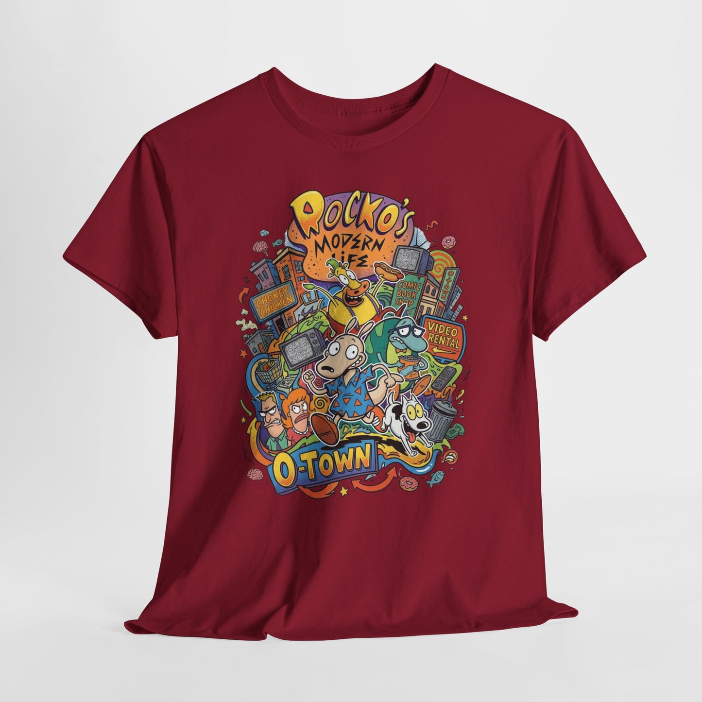"Rocko's Modern Life: O-Town" Cartoon Retro T-Shirt