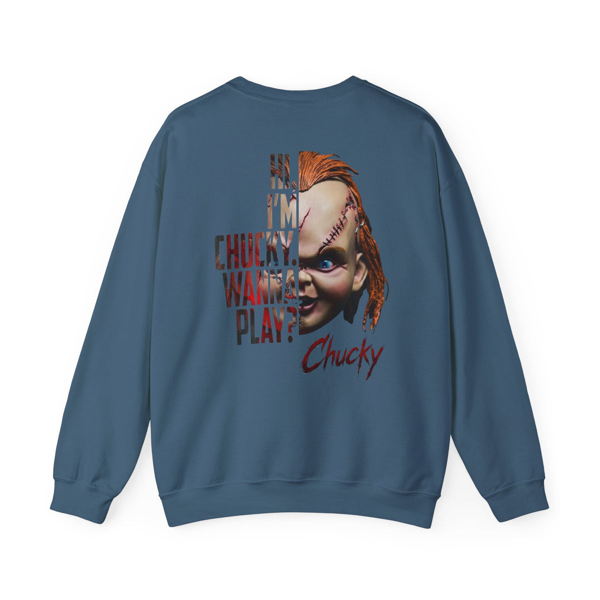 Chucky Horror Movie Graphic Crewneck Sweatshirt