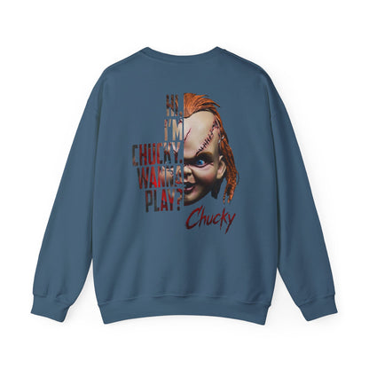 Chucky Horror Movie Graphic Crewneck Sweatshirt