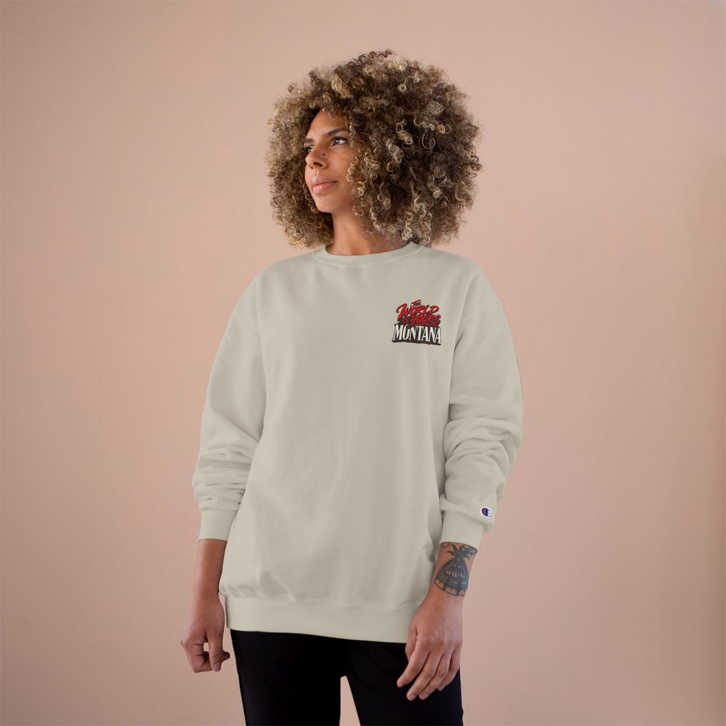 Montana Scarface Graphic Sweatshirt — "The World Is Yours" Vintage Movie Crewneck