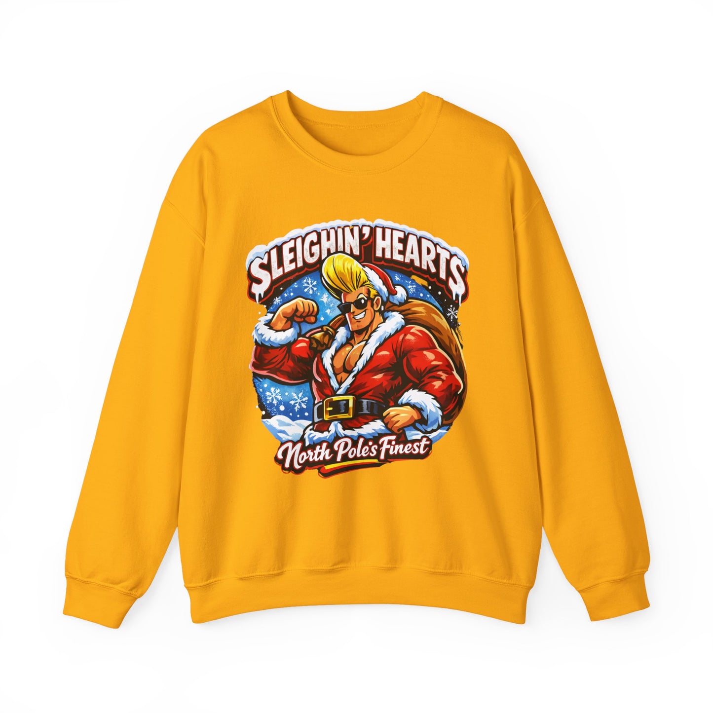 Johnny B 'Sleighin' Hearts' Crewneck Sweatshirt — Where the Ho-Ho-Ho's At
