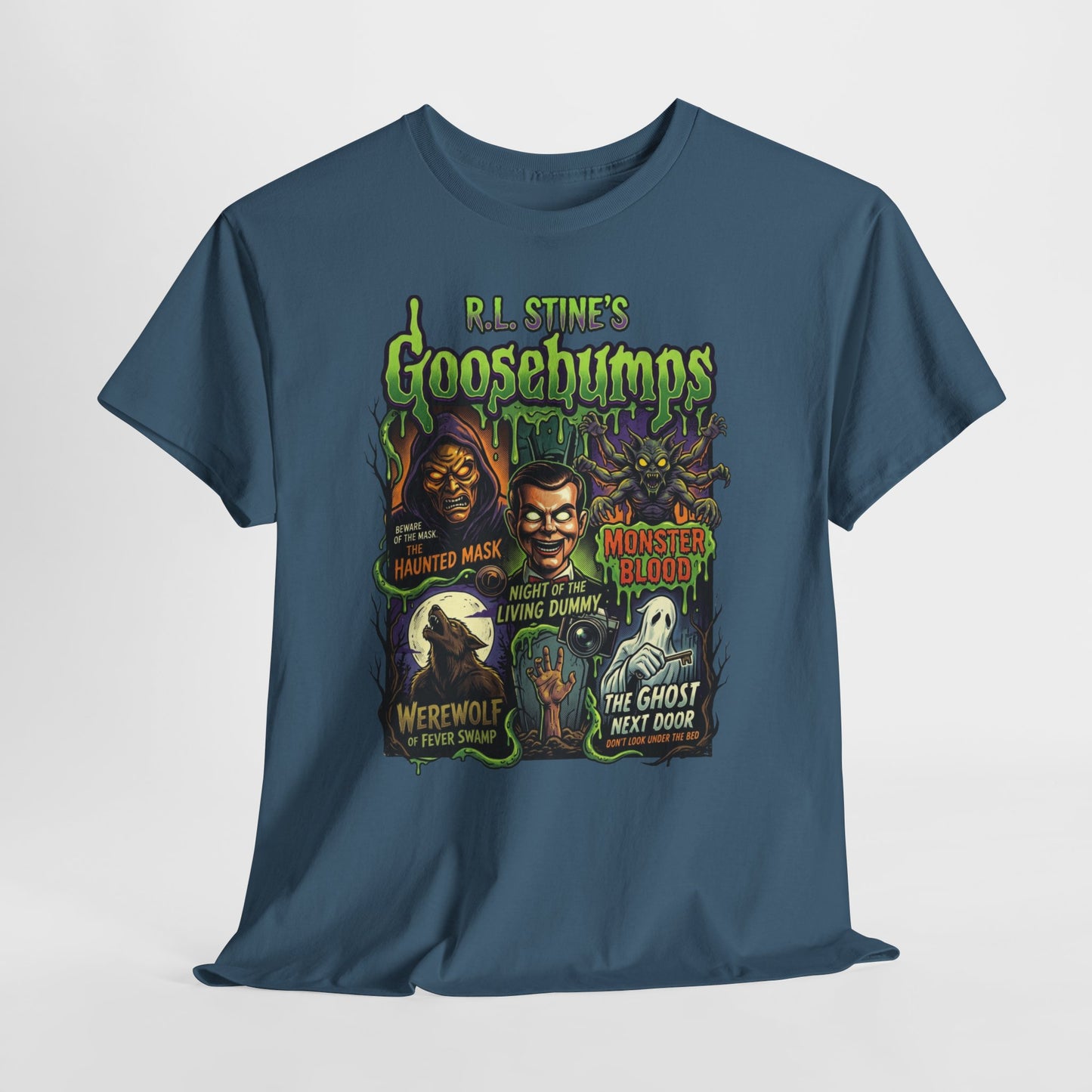 Goosebumps Retro Horror T-Shirt — Classic 90s Kids Spooky Monsters Tee