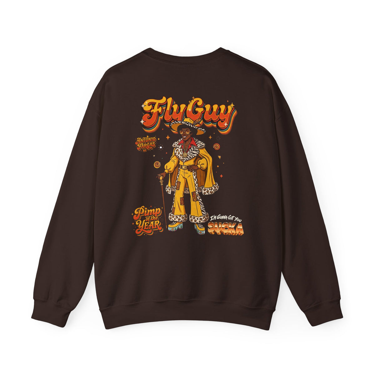 Fly Guy "Pimp Of The Year" Vintage Streetwear Crewneck Sweatshirt