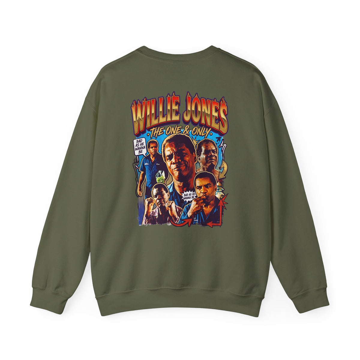 Willie Jones Graphic Crewneck Sweatshirt — Retro Soul Portrait Pullover