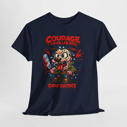 Horror Camp Graphic Tee — "Courage the Killer Dog" Camp Eustace Shirt