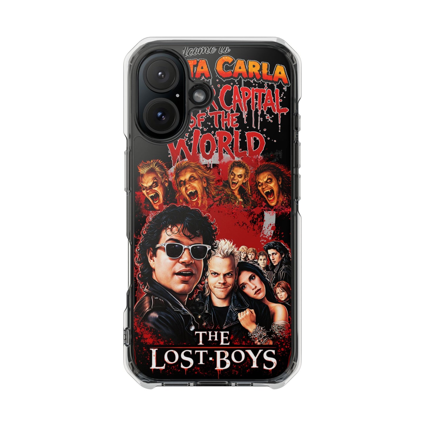 The Lost Boys Clear Magnetic Phone Case – Retro Vampire Movie Collage