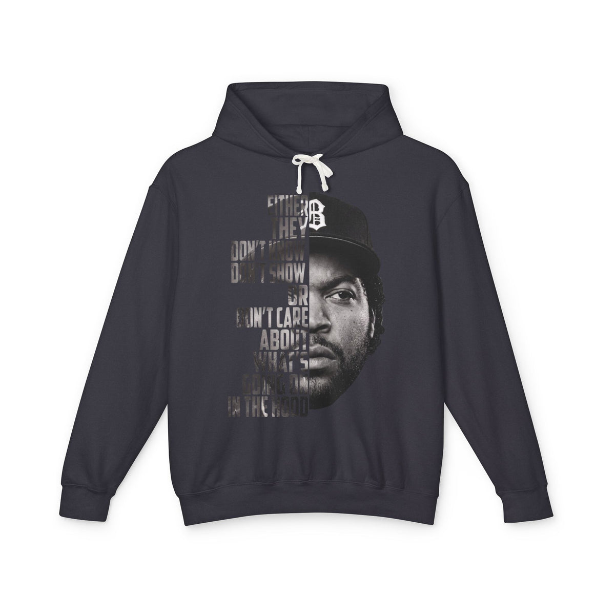 Boyz N the Hood Doughboy Hoodie — 'Either They Don't Know...' Vintage Half-Face Graphic Hoodie