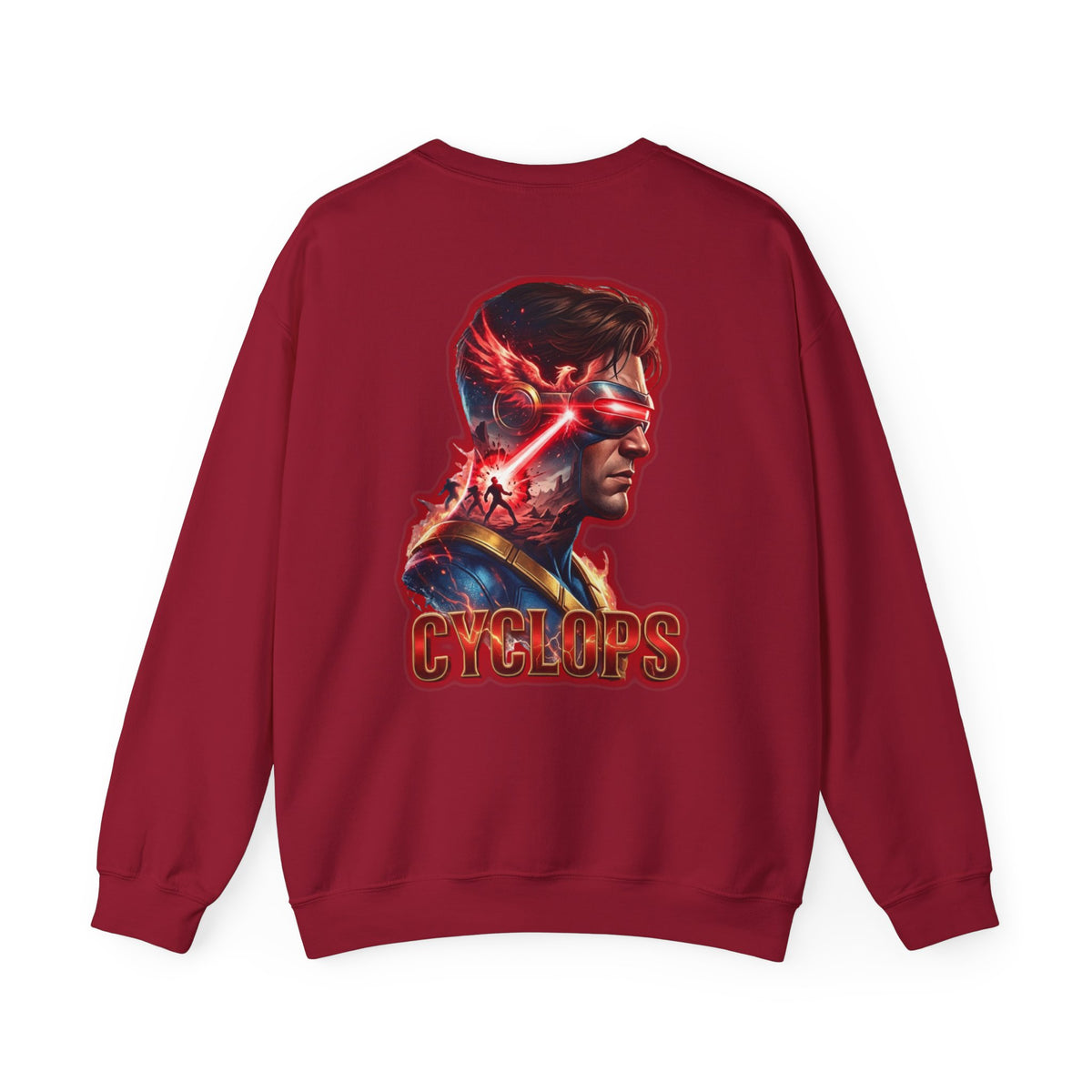 Cyclops Graphic Sweatshirt — Retro X‑Men Laser Portrait Crewneck