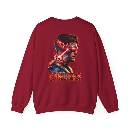 Cyclops Graphic Sweatshirt — Retro X‑Men Laser Portrait Crewneck
