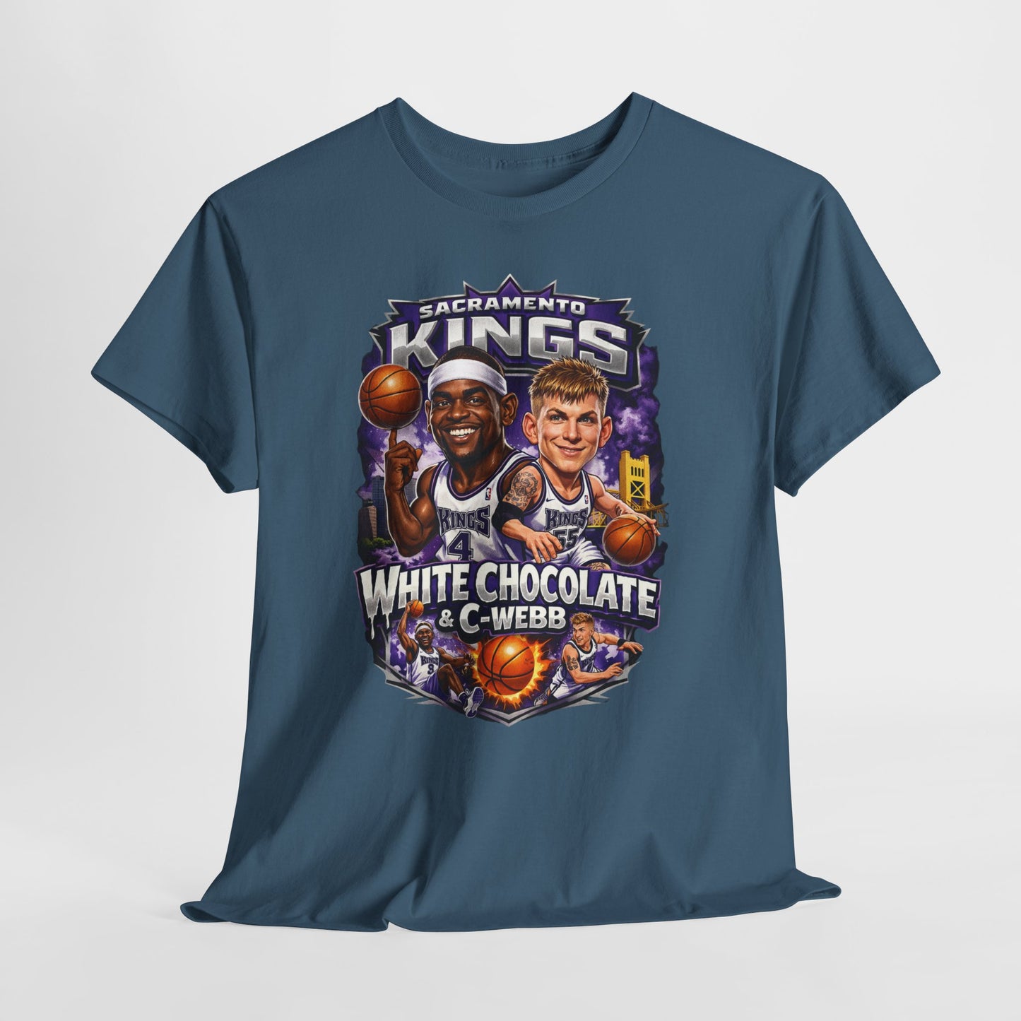 Sacramento Kings 'White Chocolate & C-Webb' Basketball Tee