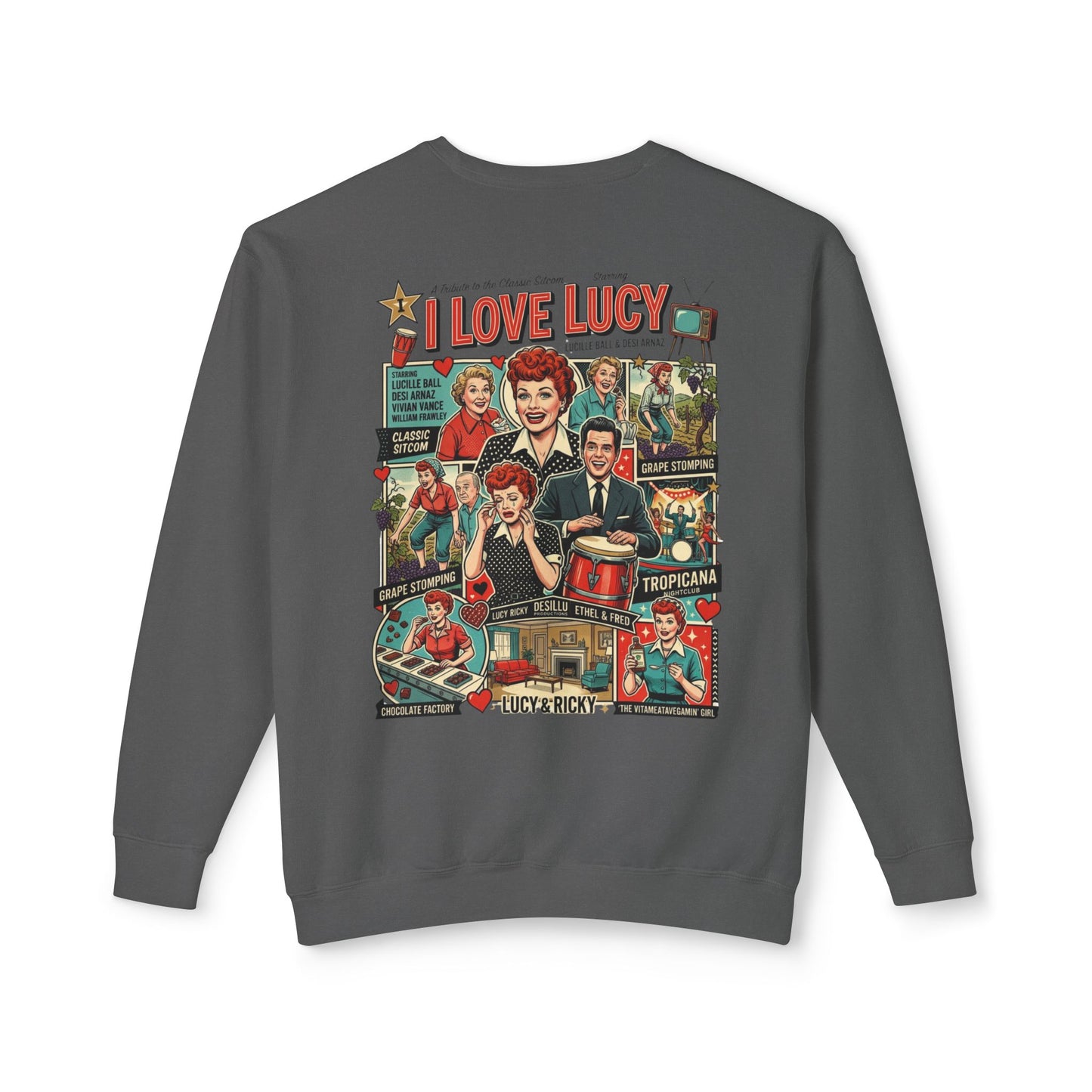 I Love Lucy Vintage Collage Sweatshirt