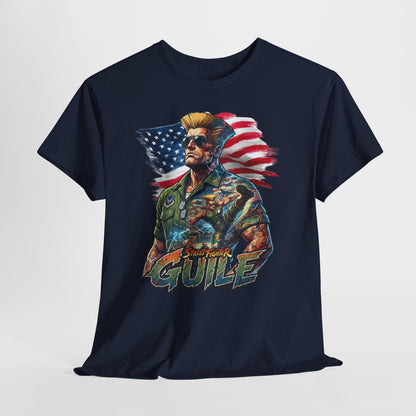 Guile Retro Fighter T‑Shirt — Patriotic Video Game Tribute