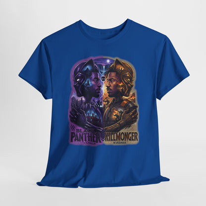 Black Panther vs Killmonger Graphic Tee — Retro Superhero Movie Poster T-Shirt