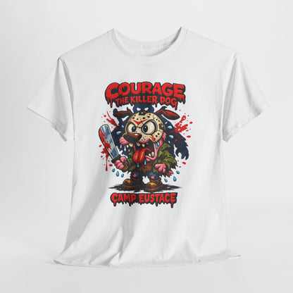 Horror Camp Graphic Tee — "Courage the Killer Dog" Camp Eustace Shirt