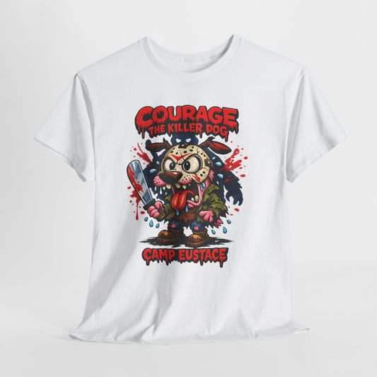 Horror Camp Graphic Tee — "Courage the Killer Dog" Camp Eustace Shirt