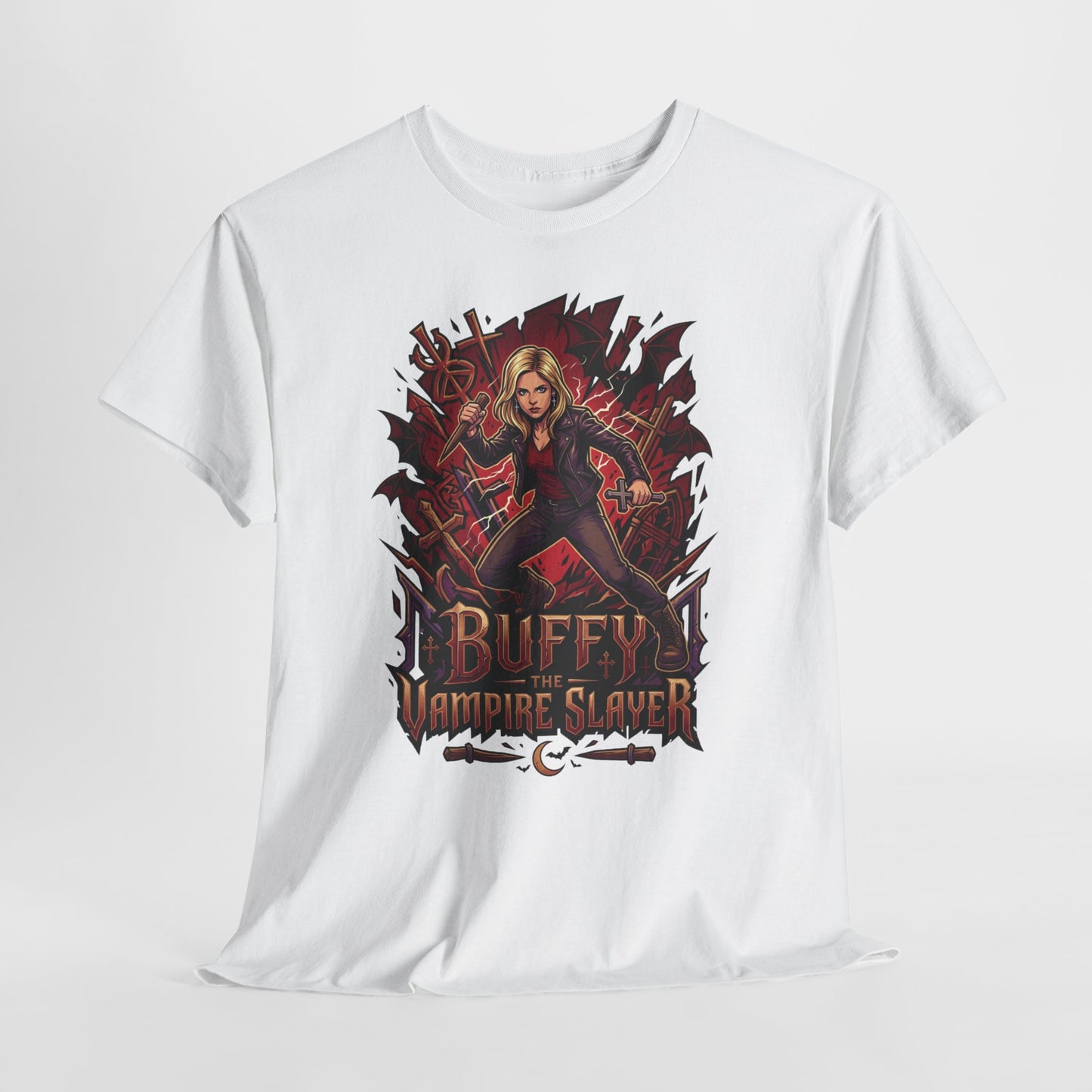 Buffy Vampire Slayer Graphic Tee — Retro Gothic Vampire Hunter Shirt