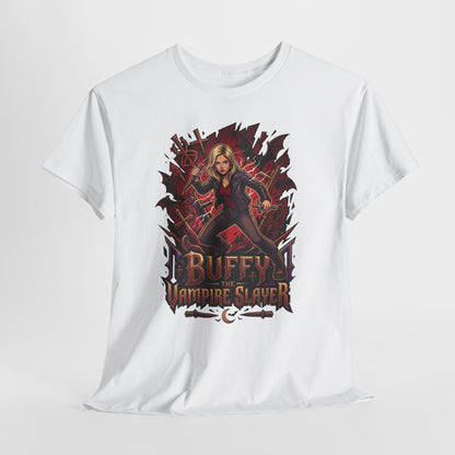 Buffy Vampire Slayer Graphic Tee — Retro Gothic Vampire Hunter Shirt